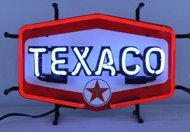 Texaco Gasoline Motor Oil Neon Sign